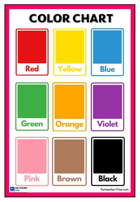 Color Chart Fun Teacher Files Color Chart For Kids - Color Chart For Kids