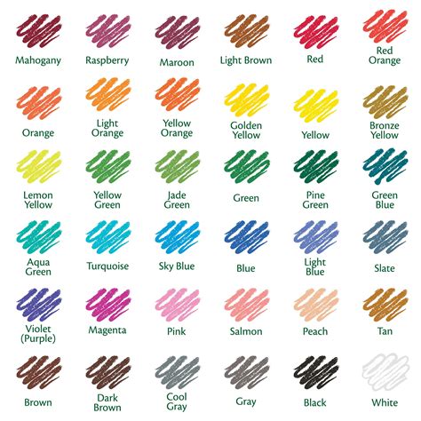 color crayons