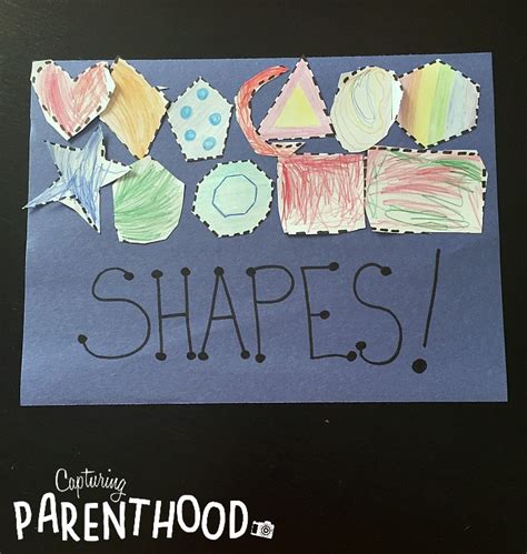 Color Cut Amp Glue Shapes Capturing Parenthood Color Cut And Glue - Color Cut And Glue