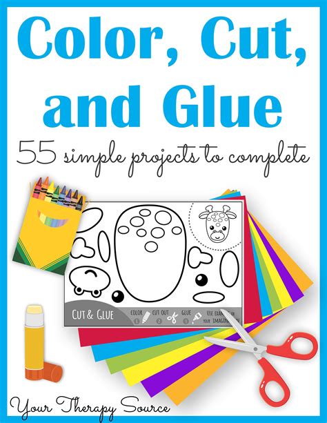 Color Cut And Glue Complete Packet Your Therapy Color Cut And Glue - Color Cut And Glue
