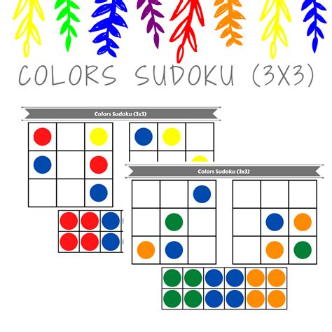 Color Sudoku A Preschool Amp Kindergarten Math Game Kindergarten Sudoku - Kindergarten Sudoku