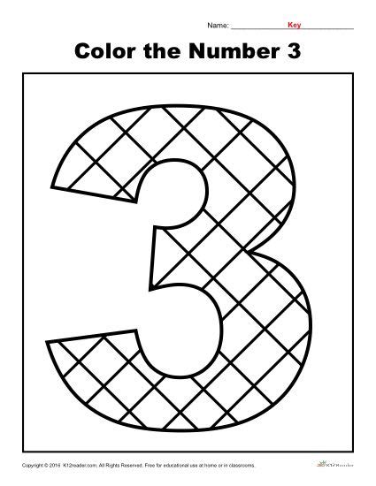 Color The Number 3 Preschool Number Worksheet Number 3 Worksheet Preschool - Number 3 Worksheet Preschool