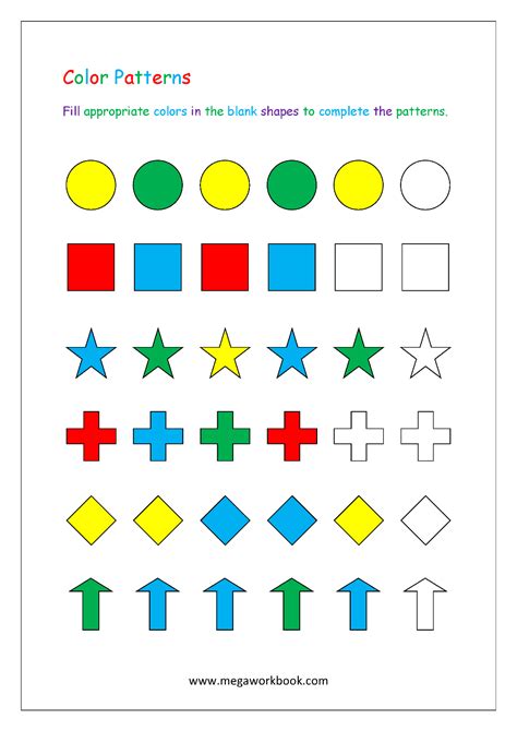 Color The Patterns Worksheets All Kids Network Patterns To Colour In For Kids - Patterns To Colour In For Kids