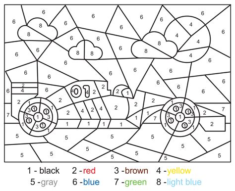 Read Color By Number For Kids Teens And Adults Cars Trucks And Other Vehicles Activity Coloring Book For Boys And Girls Color By Number Books Volume 1 
