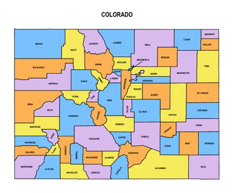 colorado county map