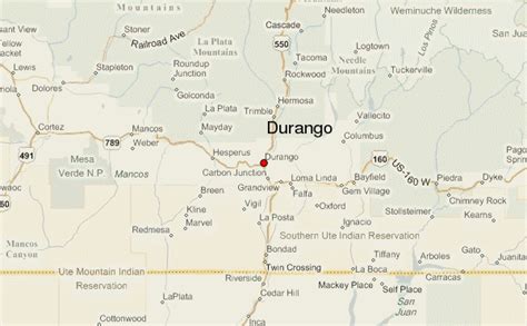 colorado map durango