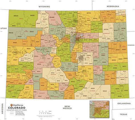 colorado zip code map