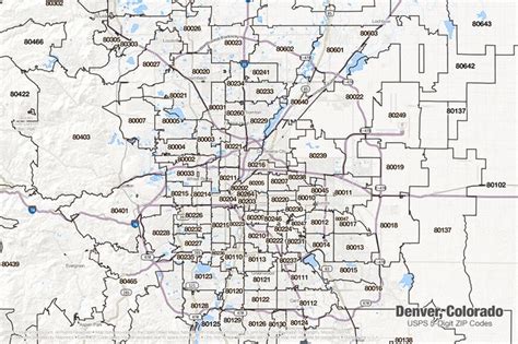 colorado zip code map denver