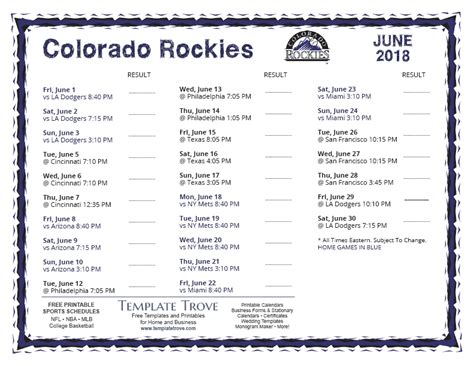 Read Online Colorado Rockies 2018 Calendar 