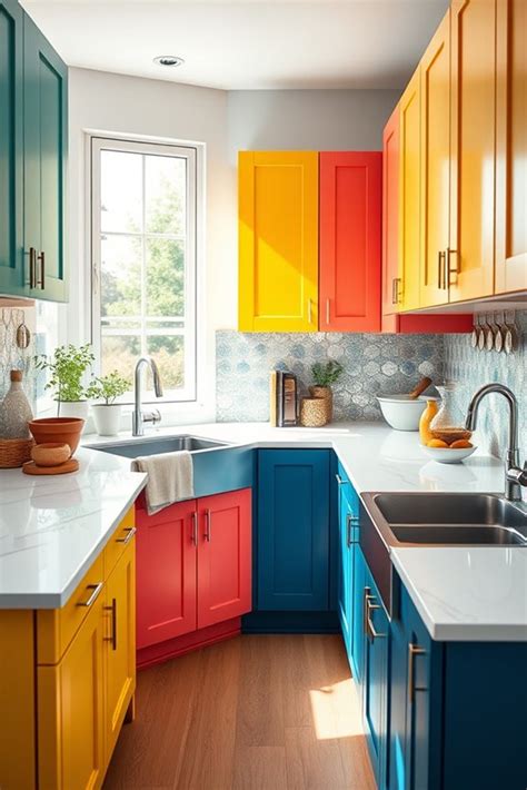 colored cabinets