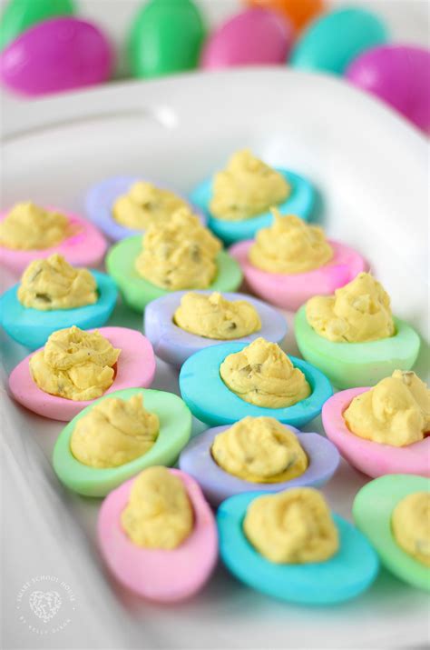 colored deviled eggs