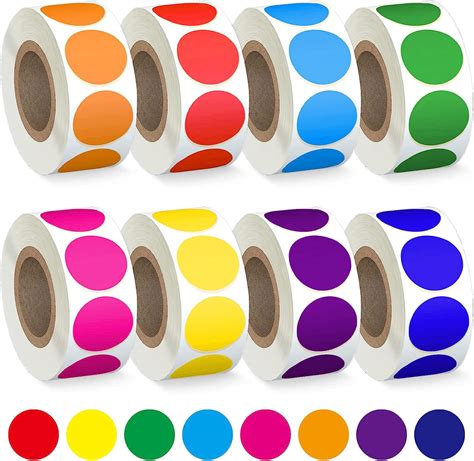 colored dot stickers