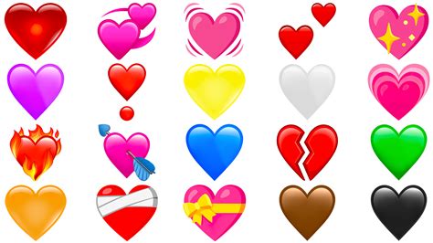 colored hearts