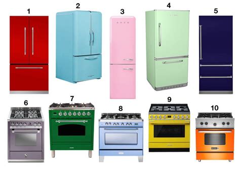 colored kitchen appliances