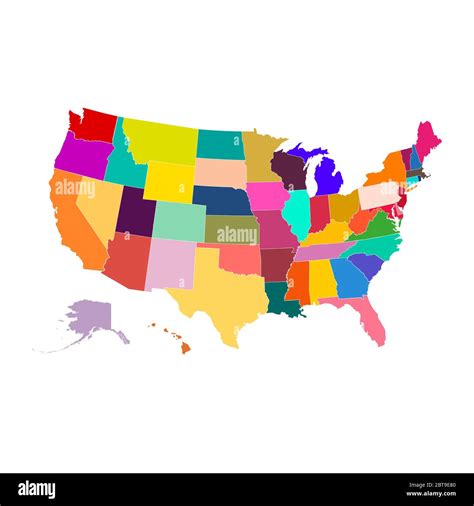 Colored Map Of The United States