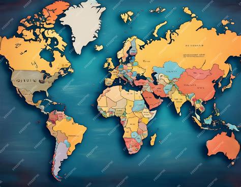 colored map of the world