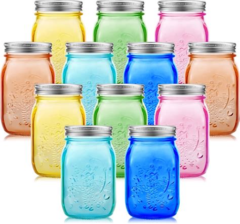 colored mason jars