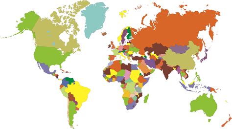 colored world map