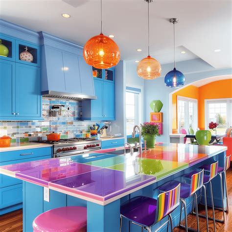 colorful kitchen