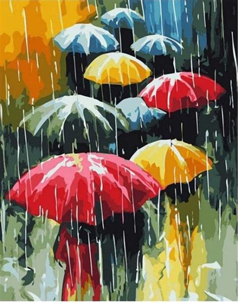 Colorful Umbrellas Paint By Number Num Paint Kit Umbrella Color By Number - Umbrella Color By Number