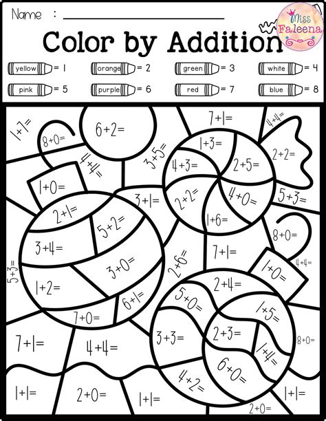 Coloring Activities Math Activities Color Math Activities - Color Math Activities