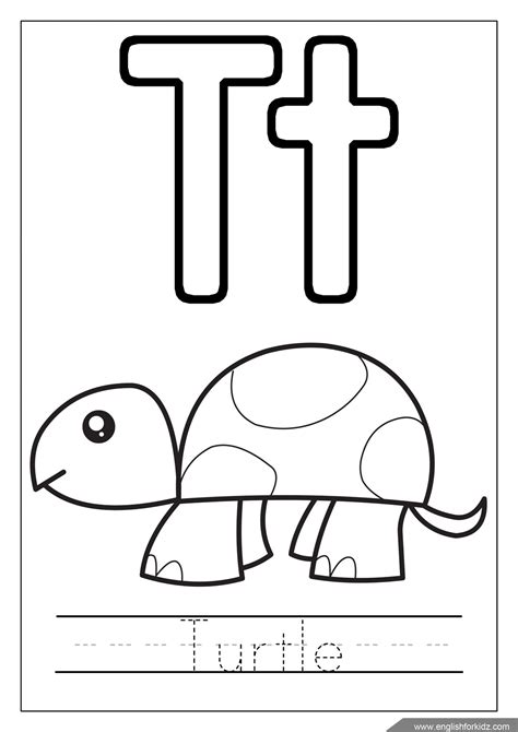 Coloring Alphabet Letter T Free Coloring Pages Letter T Colouring Page - Letter T Colouring Page