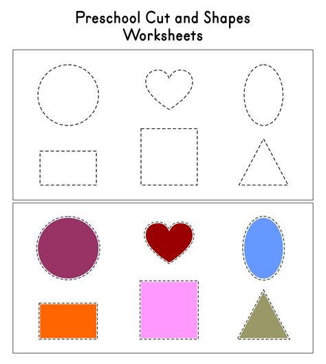 Coloring And Cutting Out Shapes Activity For Preschoolers Cut And Color Activities - Cut And Color Activities