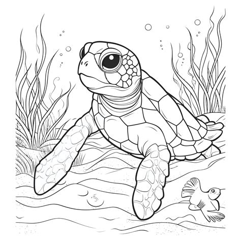 Coloring Book Turtle