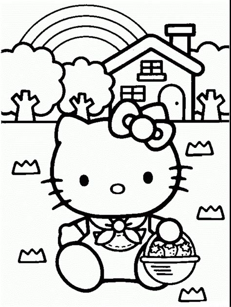 coloring hello kitty