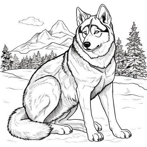 coloring husky