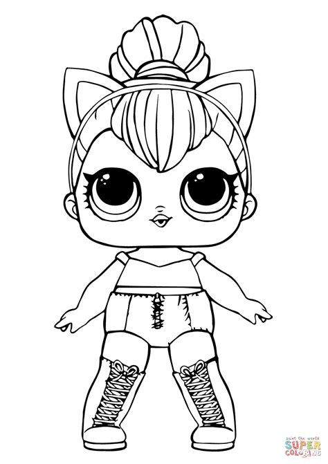 Coloring Kitty Queen Lol Doll