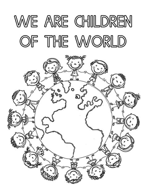 Coloring Page English Children Children Around The World Coloring Pages - Children Around The World Coloring Pages