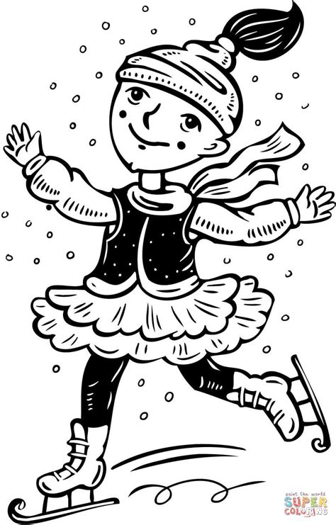 Coloring Page Ice Skater With Journalist Free Printable Ice Skaters Coloring Pages - Ice Skaters Coloring Pages