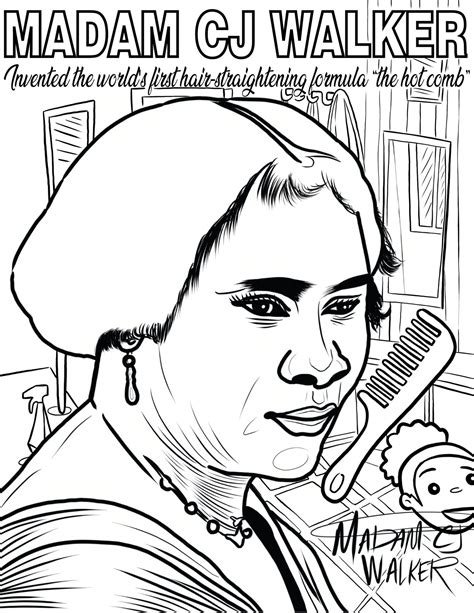 Coloring Page Madam C J Walker By Colouring Madam Cj Walker Coloring Pages - Madam Cj Walker Coloring Pages