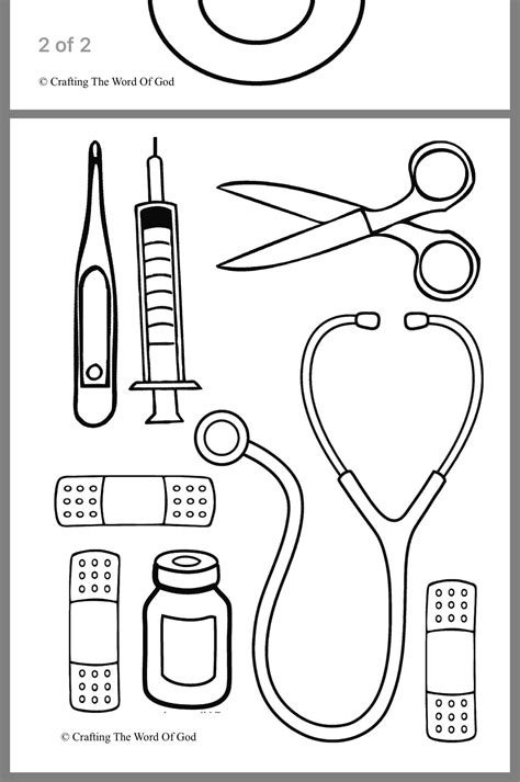 Coloring Page On Doctors Kit Teaching Resources Tpt Doctor Kit Coloring Page - Doctor Kit Coloring Page