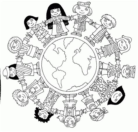 Coloring Pages For Children A World Full Of Children Around The World Coloring Pages - Children Around The World Coloring Pages