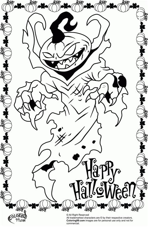 Coloring Pages Halloween Very Scary At Getdrawings Free Halloween Tree Coloring Page - Halloween Tree Coloring Page