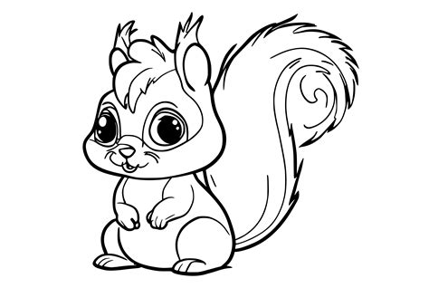 coloring pages squirrel