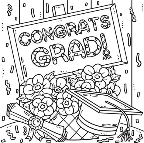 coloring sheets graduation