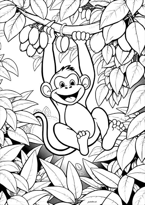 coloring sheets monkey