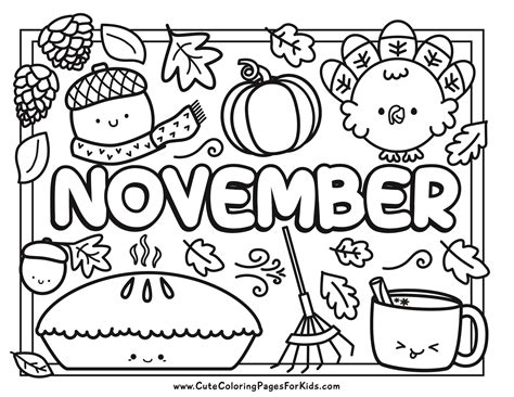 coloring sheets november