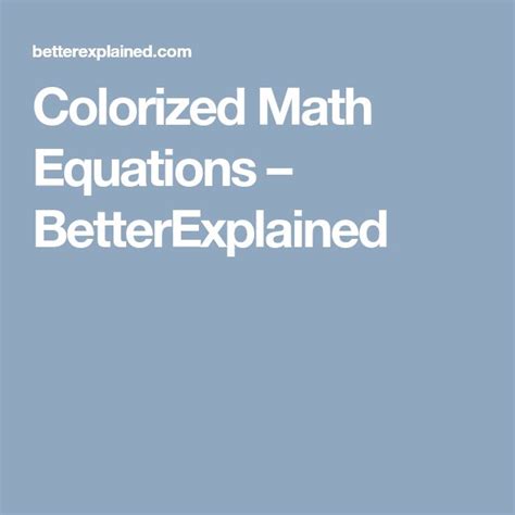 Colorized Math Equations Betterexplained Color Math - Color Math