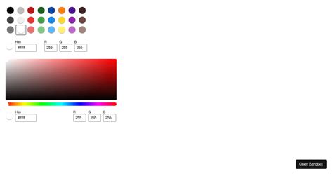 colorpiker Codesandbox