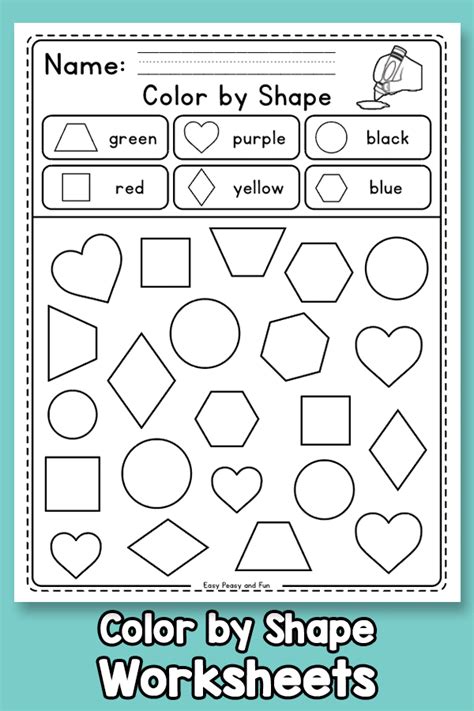 Colors And Shapes Worksheets For Preschoolers Printable Worksheet Preschool Images - Worksheet Preschool Images