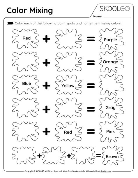 Colors Archives Academy Worksheets Color Mixing Worksheet 1st Grade - Color Mixing Worksheet 1st Grade
