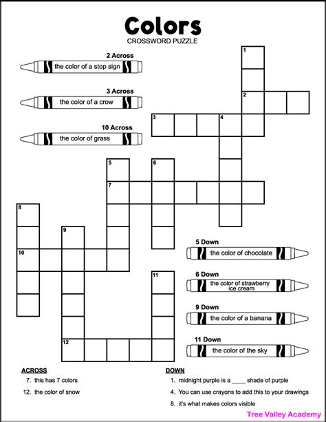 Colors Crossword Puzzle Worskheet Spelling Colors Worksheet - Spelling Colors Worksheet