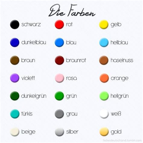 Colors In German And 20 Fun Color Related Colours In German Language - Colours In German Language