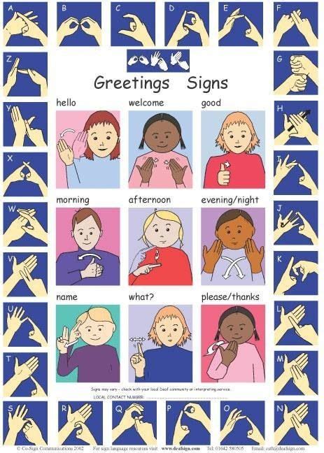 colors...sign language American Sign Language Pinterest
