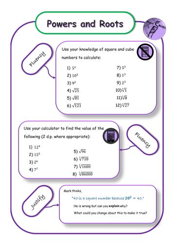Colour By Powers And Roots Teaching Resources Maths Colouring Sheets Ks3 Printable - Maths Colouring Sheets Ks3 Printable