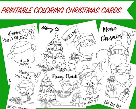 Colour In Christmas Cards   Cute Christmas Cards To Color Cassie Smallwood - Colour In Christmas Cards
